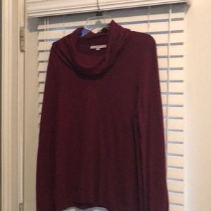 Cowl neck burgandy sweater